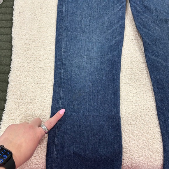 Reformation Jordi Kick Flare Jean Teton Wash Size 24 Denim Blue Dark 25" Inseam - Picture 7 of 9